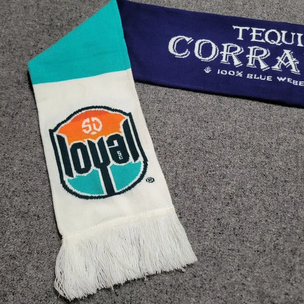 San Diego Loyal Scarf Adult USL Soccer Football Corralejo Tequila 6